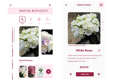 Bridal Bouquet bouquet bridal ui ux