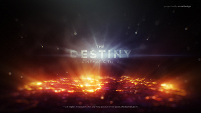 The Destiny Cinematic Title after effects animation art direction cinematic dynamic glow grunge heat hot lava melting motion graphics text trapcode volcano