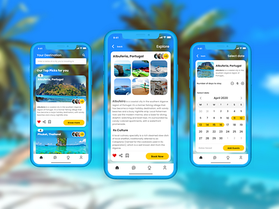 Travel app concept clay mockups concept design travel app uidesign uxdesign