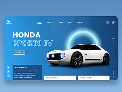 Honda Website | Concept UI UX Design-2 adobe xd design landing page minimal ui ui ux ui design ux web website