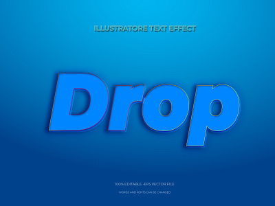 Drop Editable Text Effect in Adobe Illustrator background drop drop cap effect illustraion illustration art illustrator luxury brand luxury branding luxury design pixa village pixavillage text text effect text effects texture water drop