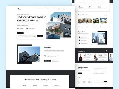 Homie- Real Estate Agency Landing Page agency apartment broker building buy home house landing landing page map properties property property website realestate rent residence ui ux web design website