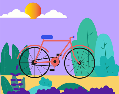 Cycle_illustration adobe adobe illustrator cycle day2 gradient illustration design nature