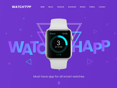 Watch App creative design idea ui ux vector