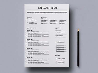 Free General Word Resume Template curriculum vitae cv cv template design free cv template free resume template freebie freebies resume