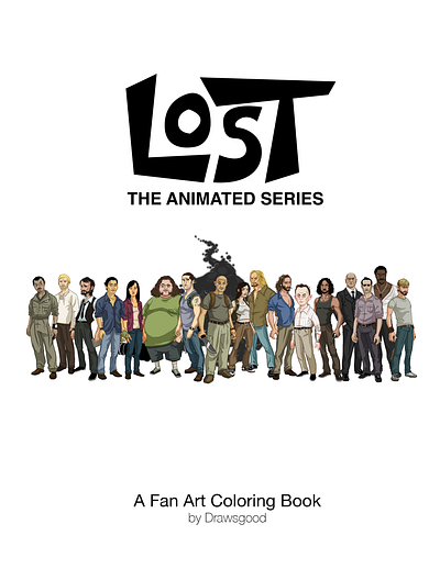 LOST: The Animated Series Coloring Book charicature fan art illustration tv