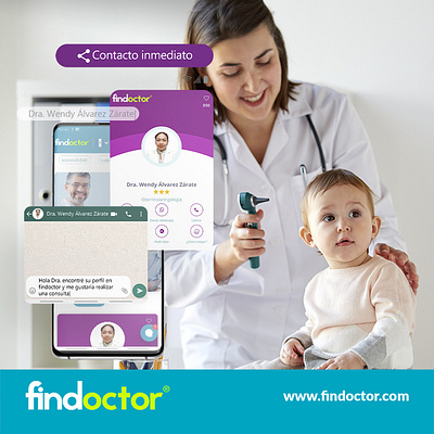 Contacto inmediato - Findoctor app design designer findoctor phone photoshop