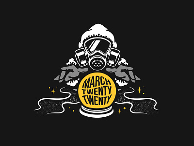 COVID-19 Concept 2020 art covid 19 covid19 crystal ball design flat fortune teller hazmat illustration illustration design lettering logo spooky typography typography art vector