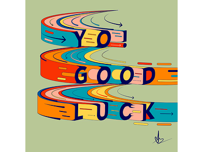 Good Luck arrow circles illustration lettering movement typography zoom