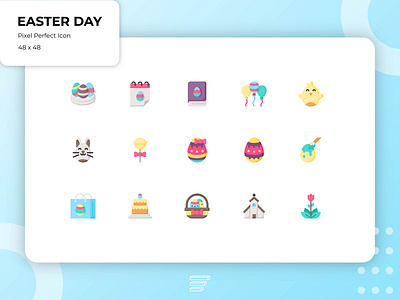 Easter Day Icon Flat Style app art cute design easter day easter egg flatdesign icon icon design iconography iconset illustration illustrations season simple spring ui uiux vector web