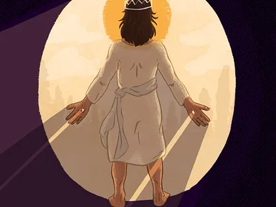 Our Redeemer Lives! character christ christian digital easter graphic illustration jesus procreate risen sketch style texture