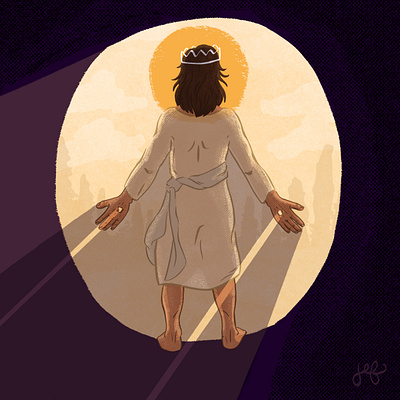 Our Redeemer Lives! character christ christian digital easter graphic illustration jesus procreate risen sketch style texture