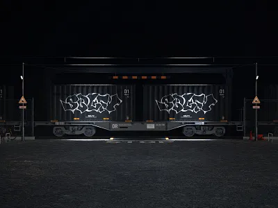 SBLFV 3d 3d art cinema4d graffiti graphic hard surface modeling machine moi3d octanerender tech train