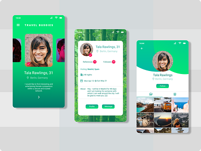 User Profile design ui