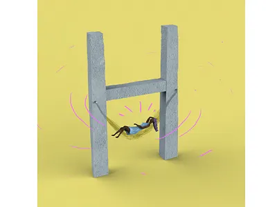 H 36daysoftype07 3d artist 3d modeling branding design illustration typogaphy