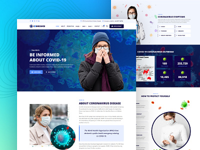 Cognizance - Coronavirus (COVID-19) Awareness & Prevention coronavirus covid 19 covid19 creative design health landing page landing page design medical webdesign website design