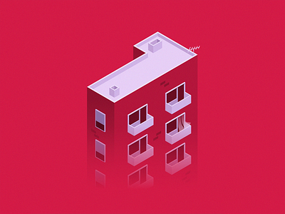 36 Days Of Type - 1 1 36 days of type 36daysoftype 36daysoftype07 adobe illustrator apartments building graphic design home illustration illustration art isometric isometric art isometric illustration isometry number number 1 one type design typogaphy