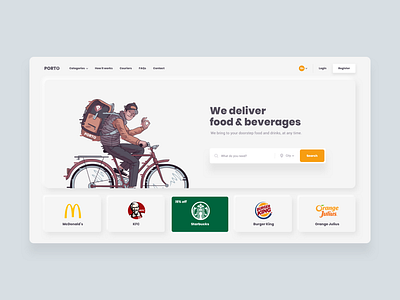 UI Design - Food Delivery creative design trends food delivery graphic design inspiration inspire landing page neumorphism restaurant restaurant app ui ui design ui ux ux design website website design