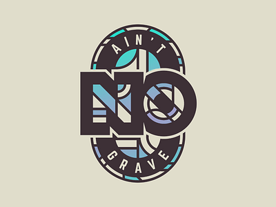 Ain't No Grave badge branding church design easter grave illustration jesus stained glass