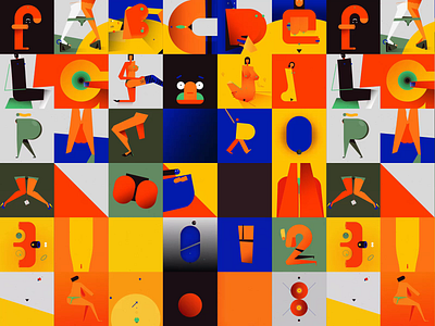 36 days of type all together 36days 36daysoftype 36daysoftype07 after affects animation art illustration lettering motion motiongraphics typeface typogaphy vector
