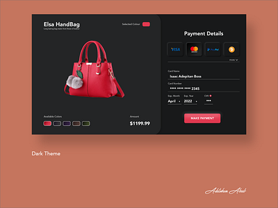 CCCheckout Dark Theme dailyui design minimal ui ux web website