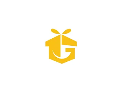 Gift logo mark box delivery digital gift monogram yellow