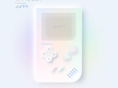 Neumorphic unicorn gameboy 🦄 boy design device game gameboy neumorph neumorphic neumorphism rainbow soft unicorn