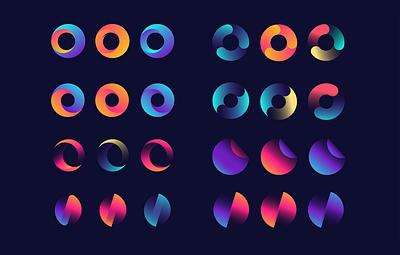 Vector Icons anchor arrow circle contrast convert flip futuristic gradient gradient icon gradient logo icons ideas illustrator letter o loading logo o monogram rotation shadows