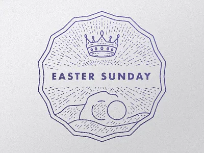 Easter Sunday crown easter illustration jesus monoline