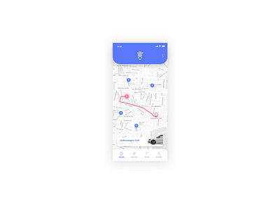 DAY 020 - LOCATION TRACKER app branding design flat illustration illustrator minimal ui ux vector
