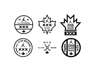 NBA Allstar 2016 Toronto Jordan Event Logo allstar basketball canada jordan brand jumpman maple leaf nike the six toronto