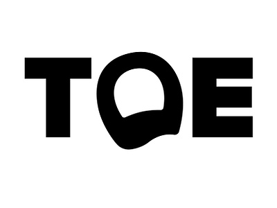 Toe black branding design logo toe toenail vector wordmark