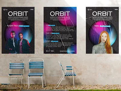 Orbit Music Festival advertising branding circle colour design festival illustrator indesign light music music festival photoshop space