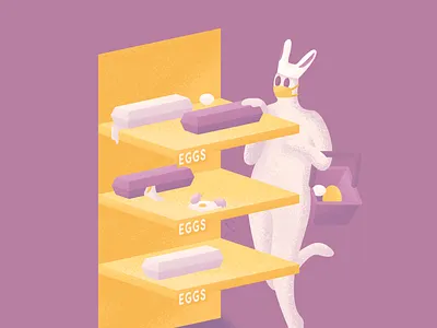 Adult Egg Hunt bunny coronavirus covid19 easter easter bunny easter egg easter egg hunt egg egg hunt epidemic grocery hoarder hoarding illustration panic buy sold out supermarket vector vector illustration virus