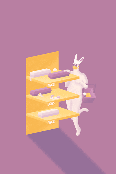 Adult Egg Hunt bunny coronavirus covid19 easter easter bunny easter egg easter egg hunt egg egg hunt epidemic grocery hoarder hoarding illustration panic buy sold out supermarket vector vector illustration virus