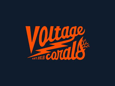 Voltage Coral Script coral coral logo logodesign ocean logo script design script lettering type design