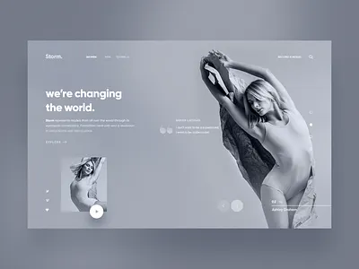 Fashion Model Hunt Website Design clean ui design dribbble best shot fashion greyscale luxury design model modeling modelsearch modern ui photography website ui web design website concept website design