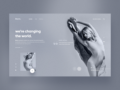 Fashion Model Hunt Website Design clean ui design dribbble best shot fashion greyscale luxury design model modeling modelsearch modern ui photography website ui web design website concept website design