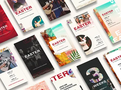 Easter Social Media Screens adobe photoshop church church design church marketing concept design graphicdesign photoshop sanserif social media design texture typography