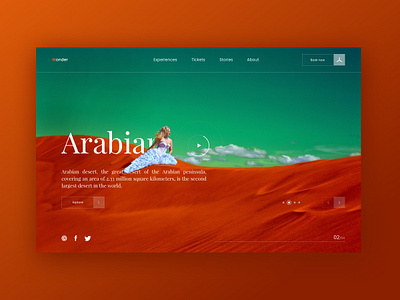 Desert Travel Web design ui ux web