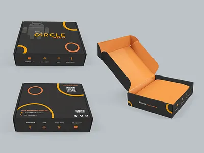 Circle Media package design box box design packagedesign visual design