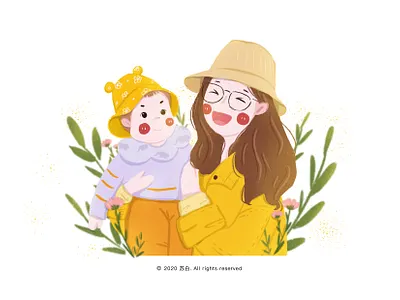 family 4 app branding design illustration illustration art banner design logo typography ui