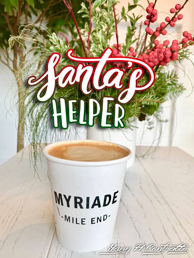 Santa's coffee christmas coffee mileend poster santa