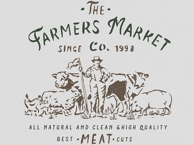 Farmers market vintage design farm design