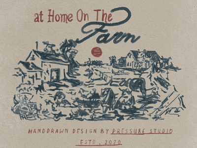 At Home. vintage design badge design