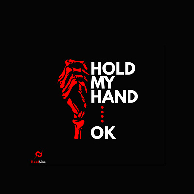 Hold My Hand Ok app branding design flat illustration logo skull skull and crossbones skull art skull logo skulls tshirt tshirt design typography vector