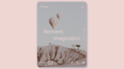 Daily UI 34 app design flat landingpage minimal pink tablet ui web xd