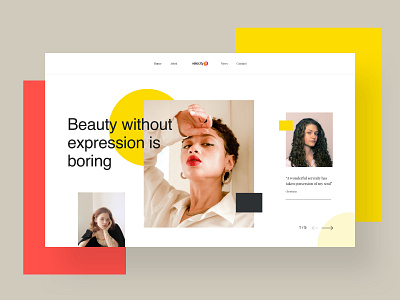 Header Design banner banners colorful creative fashion header imagery layout minimal model trendy typography ui web header