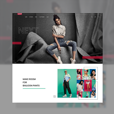 Levi's Strauss Co Home Page Design adobe app brand design brand web clothing design design app ecommerce figmadesign homepage homescreen levis sketch ui design ui kit uidesign update websites xd