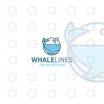 Whale Logo animal animals big brand identity design designer fish graphic illustration logo marine ocean sea sophisticated vector whale